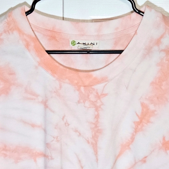 Dakini Womens Large Ultra Soft Pink Tie Dye Sweatshirt Lightweight Athleisure - Picture 2 of 7